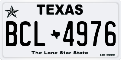 TX license plate BCL4976