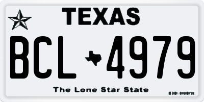 TX license plate BCL4979