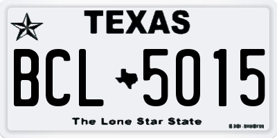 TX license plate BCL5015