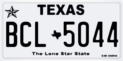 TX license plate BCL5044