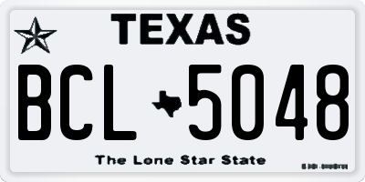 TX license plate BCL5048