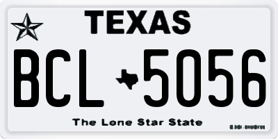 TX license plate BCL5056