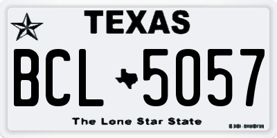 TX license plate BCL5057