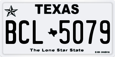 TX license plate BCL5079