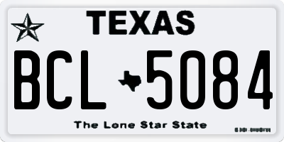 TX license plate BCL5084