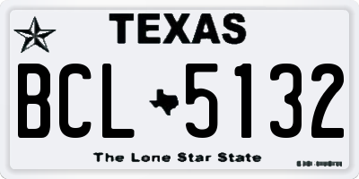 TX license plate BCL5132