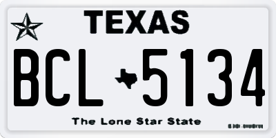 TX license plate BCL5134