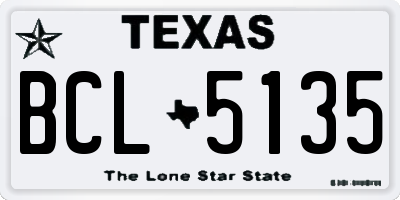 TX license plate BCL5135