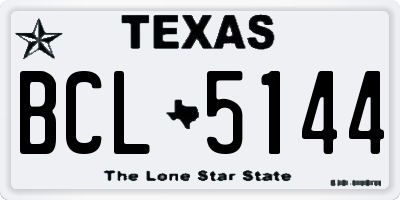 TX license plate BCL5144