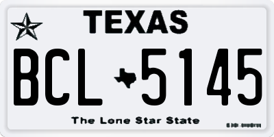 TX license plate BCL5145
