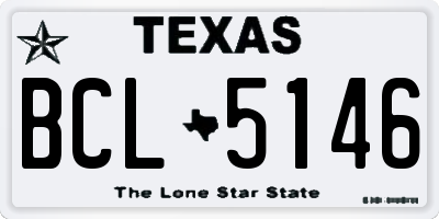 TX license plate BCL5146