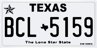 TX license plate BCL5159