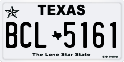 TX license plate BCL5161