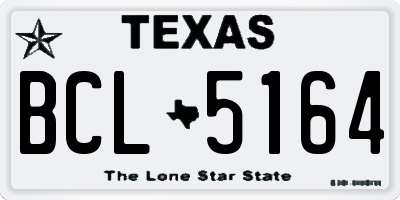 TX license plate BCL5164