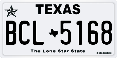 TX license plate BCL5168
