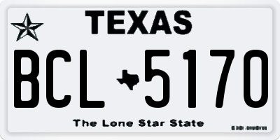 TX license plate BCL5170