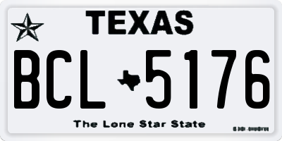TX license plate BCL5176