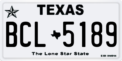 TX license plate BCL5189