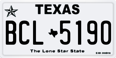 TX license plate BCL5190