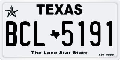 TX license plate BCL5191