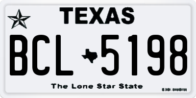 TX license plate BCL5198