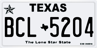 TX license plate BCL5204