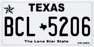 TX license plate BCL5206