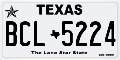 TX license plate BCL5224