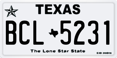 TX license plate BCL5231