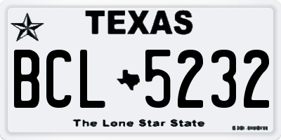TX license plate BCL5232