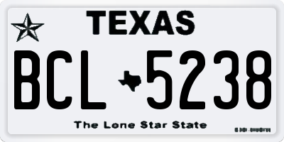 TX license plate BCL5238