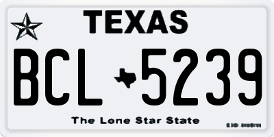 TX license plate BCL5239