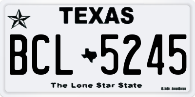 TX license plate BCL5245