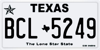 TX license plate BCL5249