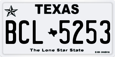 TX license plate BCL5253