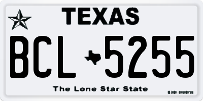 TX license plate BCL5255