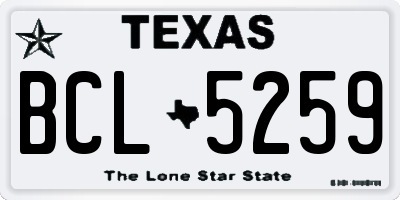 TX license plate BCL5259
