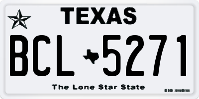 TX license plate BCL5271