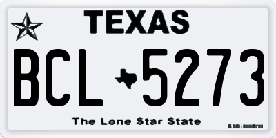 TX license plate BCL5273