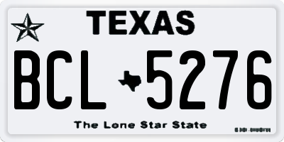 TX license plate BCL5276