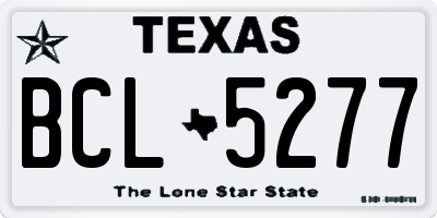 TX license plate BCL5277