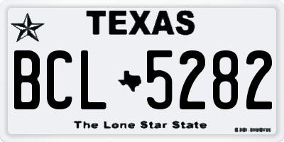TX license plate BCL5282