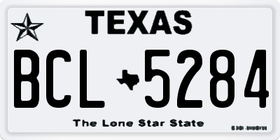 TX license plate BCL5284