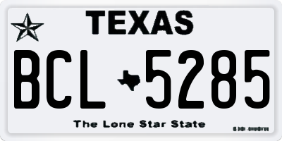 TX license plate BCL5285