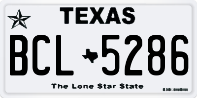 TX license plate BCL5286