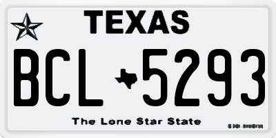 TX license plate BCL5293