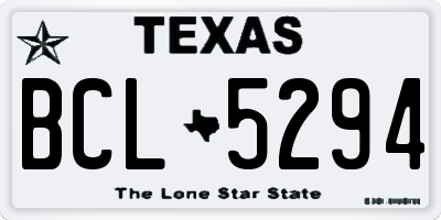 TX license plate BCL5294