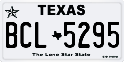 TX license plate BCL5295