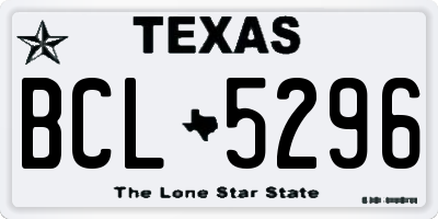 TX license plate BCL5296