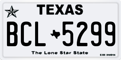 TX license plate BCL5299